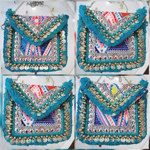 Toledo Turquoise Small Coin Clutch Boho Bag