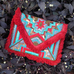 Red Fire Beaded Bohemian Bag