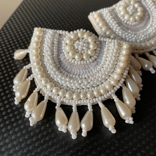 Half Moon Pearl Earring