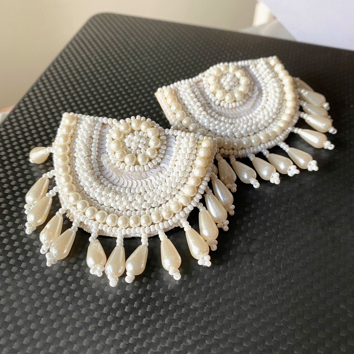 Half Moon Pearl Earring