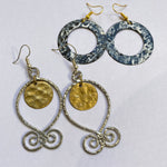 Metallic Circle Earring Set