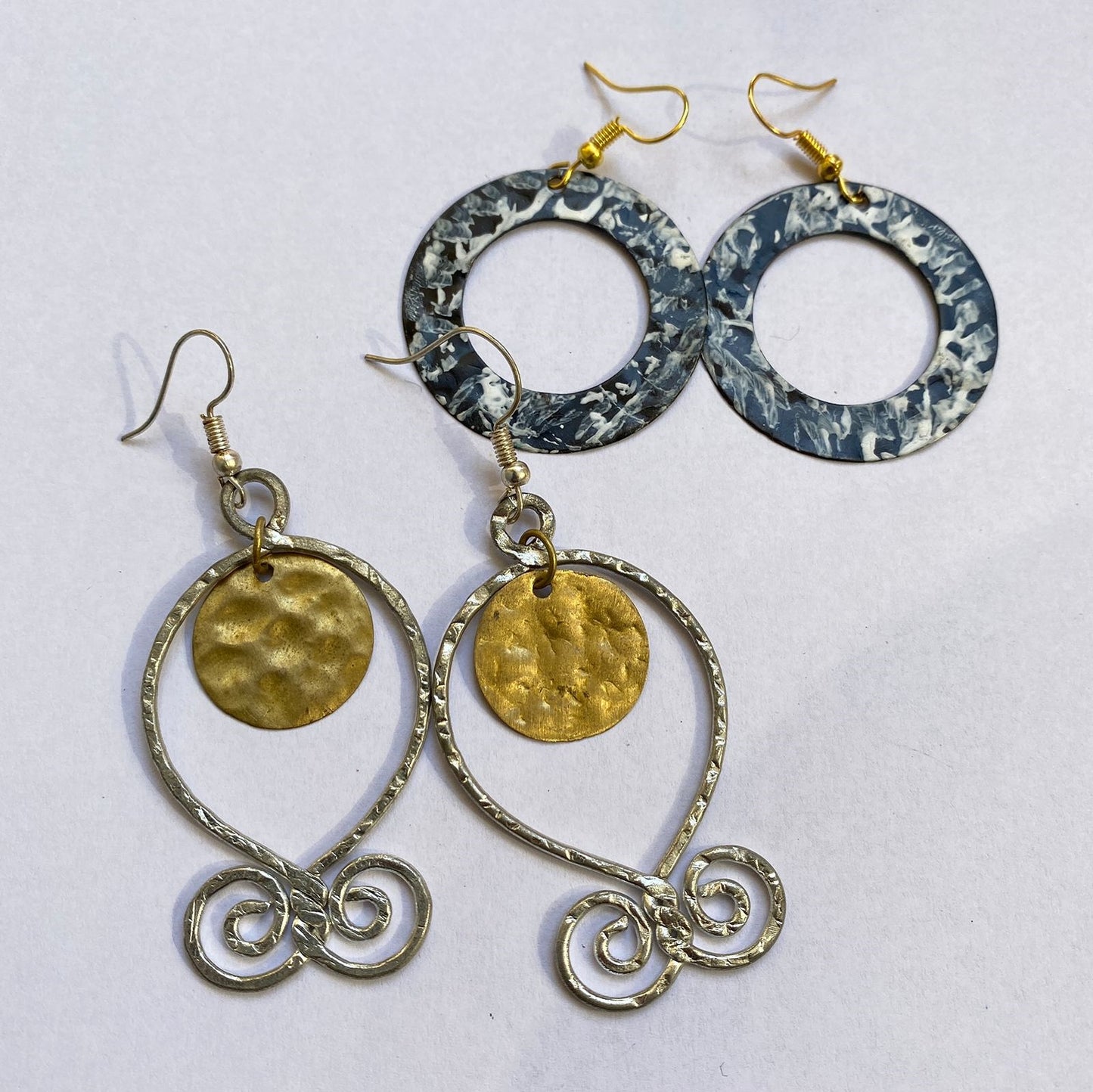 Metallic Circle Earring Set