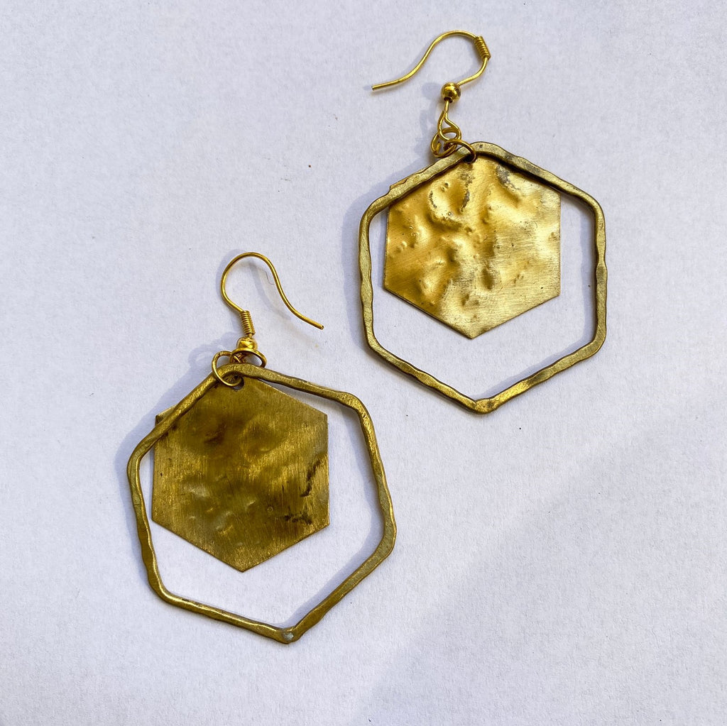 Dangling Brass Earring