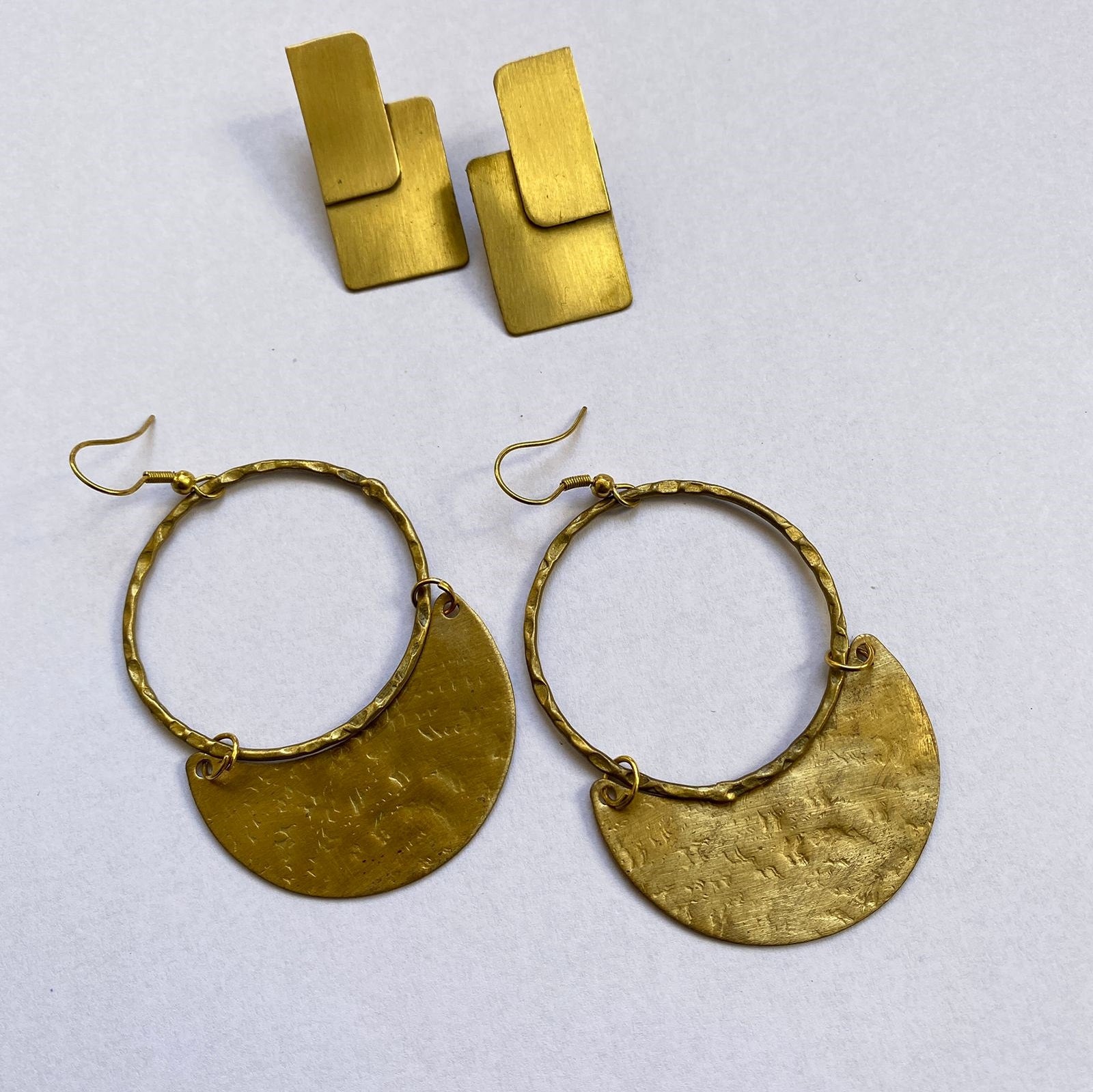 Brass Charm Earring : Two