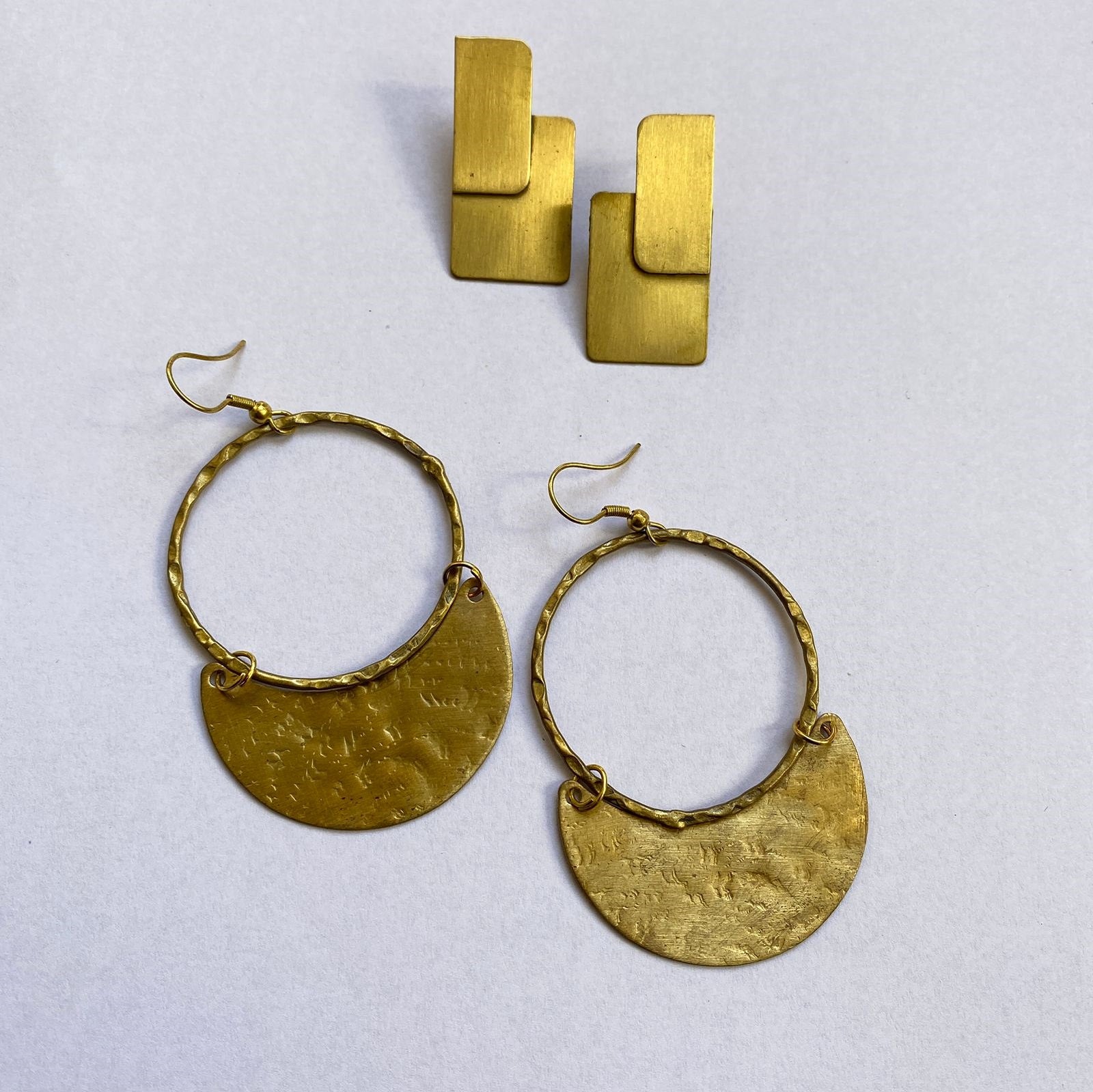 Brass Charm Earring : Two