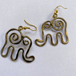 Elephant Brass Earring