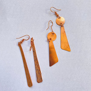 Copper Charm Earring : Two