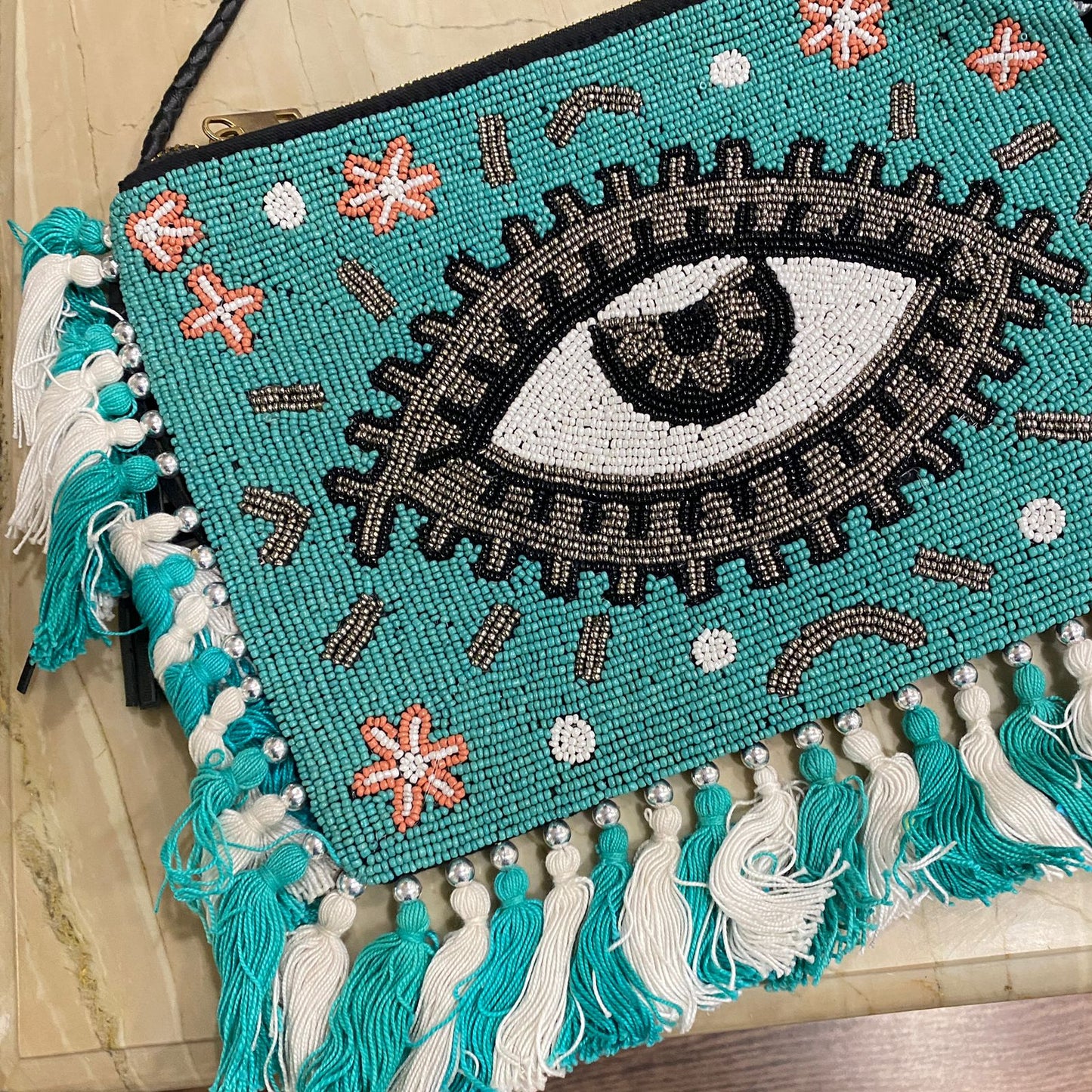 Evil Eyes - Tasseled Teal