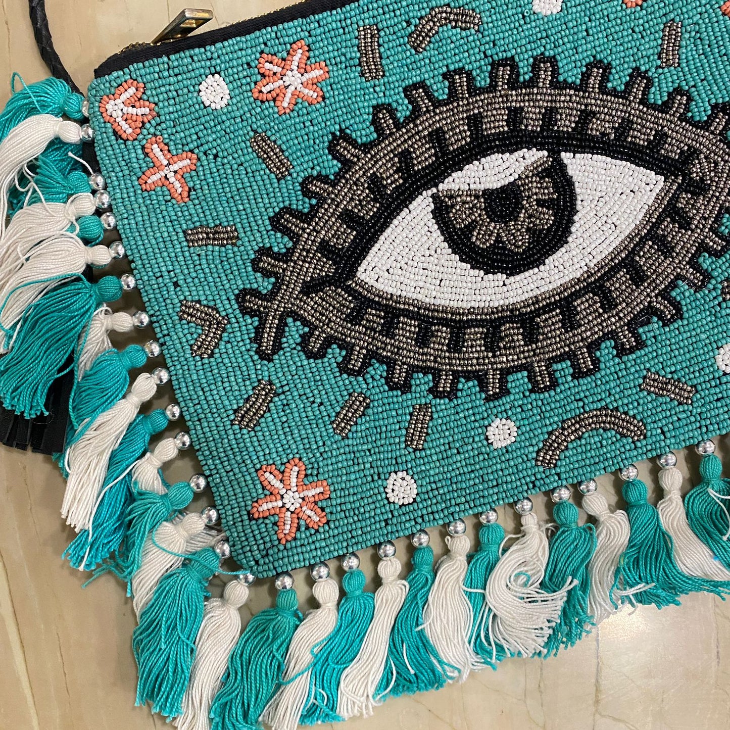 Evil Eyes - Tasseled Teal