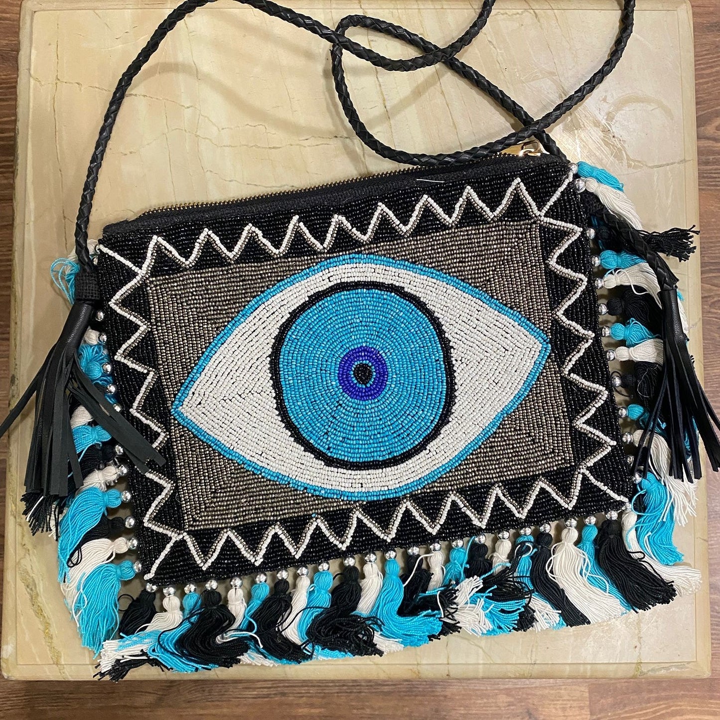 Evil Eyes - Tasseled Blue