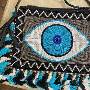 Evil Eyes - Tasseled Blue