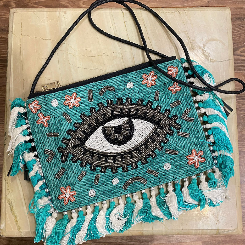 Evil Eyes - Tasseled Teal