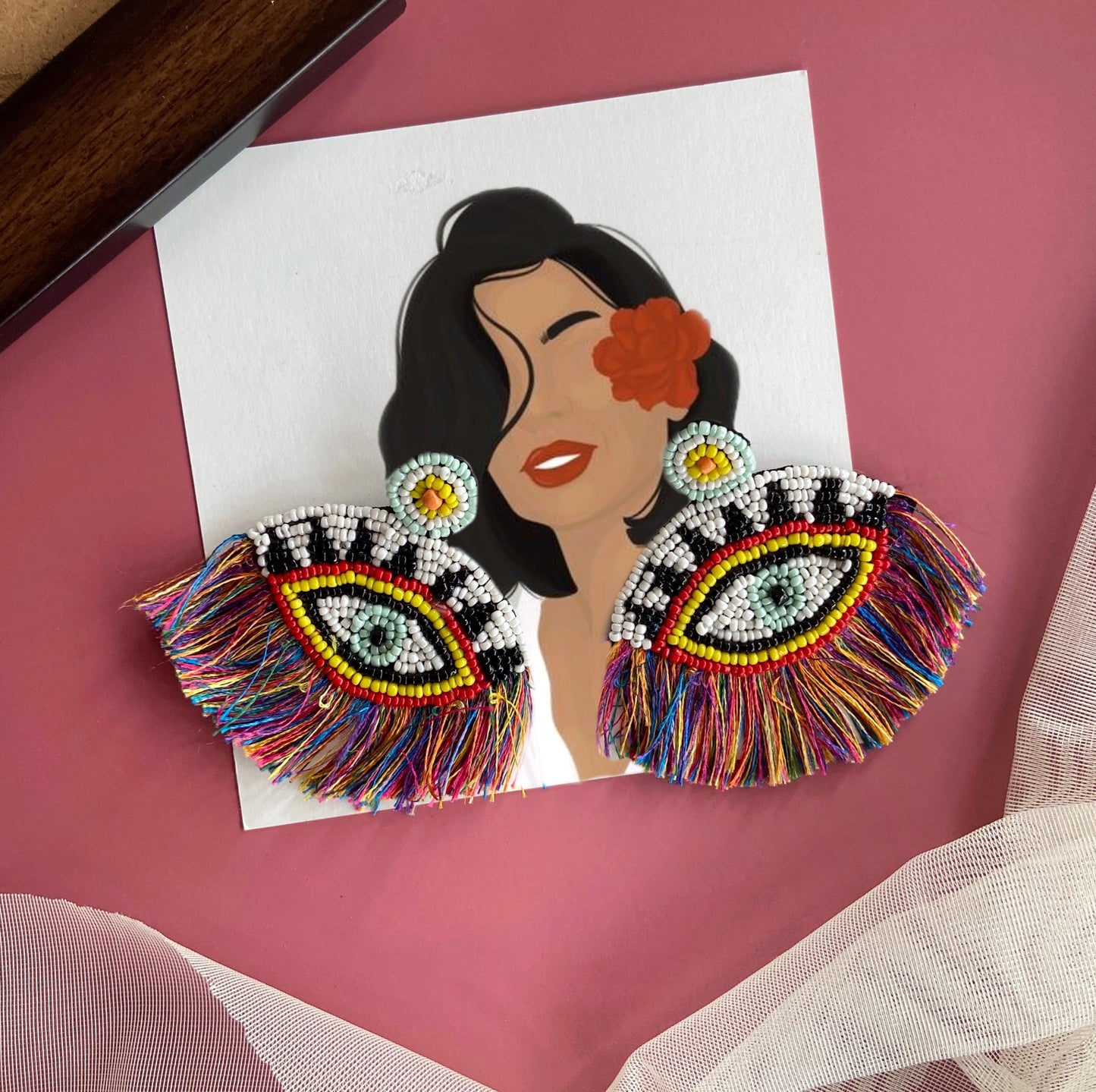 Eye Tasseled Earring