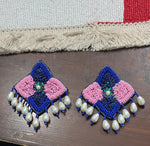 Ginz Single Pink & Blue Earring