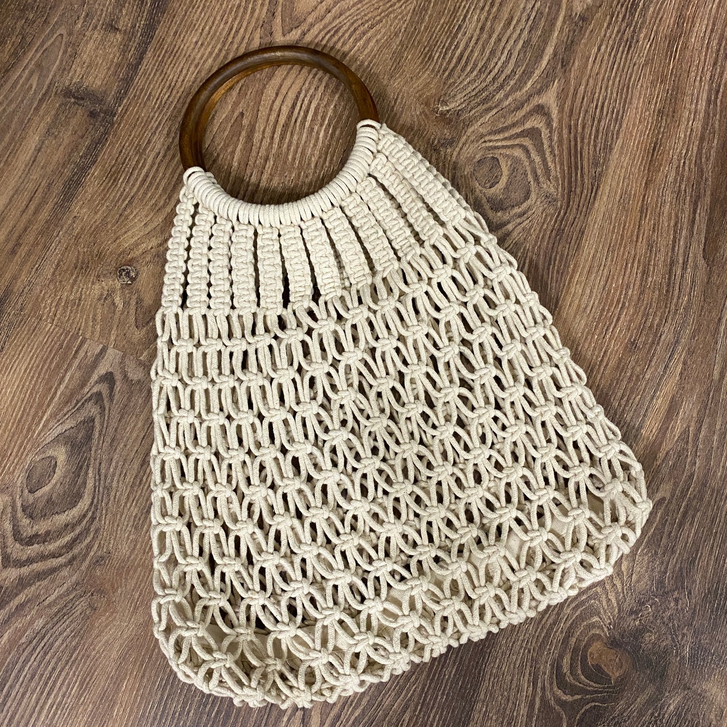 Macrame2 - Wooden Handle Bag2
