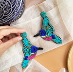 Blue Birdy Earring