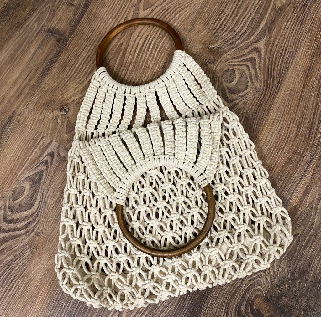 Macrame2 - Wooden Handle Bag2