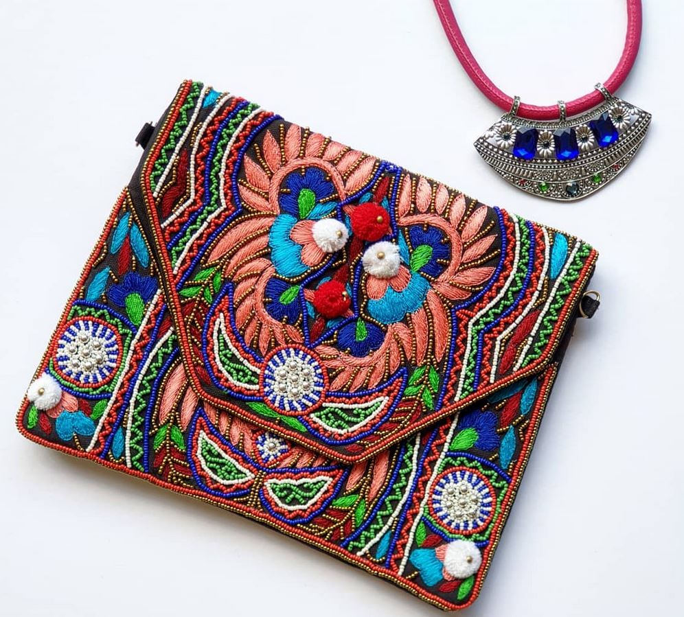 Thai Fusion Clutch Boho Bag